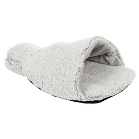 Foot Warmer Slipper Hot Water Bottle Thick Sherpa Fleece Cover - Light Grey