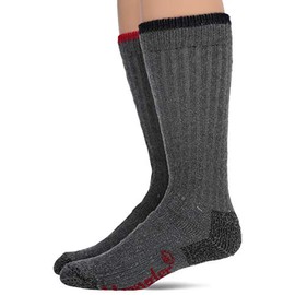 Wrangler Men's Merino Wool Ultra-Dri Boot Crew Socks 2 Pair Pack Sockshosiery, Assorted, Large