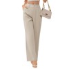 Cnlinkco Dress Slacks for Women Wide Leg High Waisted Pants