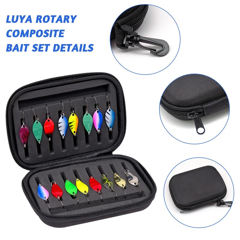 Trout Spoon Set 16 Pieces Artificial Bait Spinner Blinker Set
