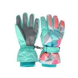 Hiheart Girls Winter Ski Gloves Waterproof Outdoor Thicken Glove Heart 10-12 Years