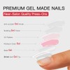 CurvLife Uñas Postizas De Gel Suave, Diseño Cuadrado De Ojo