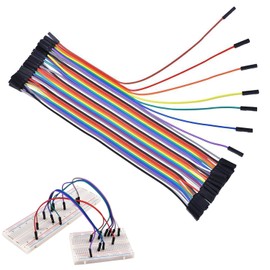 Jumper Wire (200 Pieces/5 Rows) Multicolor Dupont Wire Breadboard Jumper Wire Connector Line Colorful Female to Female 40P Jump Wire
