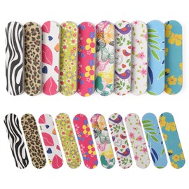 VIOCIWUO 100 Pack Mini Nail Files Disposable Nail Files Double Sided Emery Boards Home or Professional Manicure Tools(Colorful Floral Nail File)