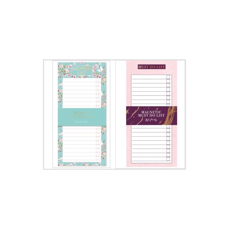 2 Pack Magnetic Shopping List Pad for Fridge, 160 Tear