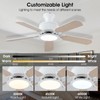 Surtime 44In Flush Mount Ceiling Fans with Lights and APP&Remote