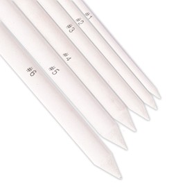 Vaessen Creative 1009-019 Paper Wiper, Blending Pen, Blending Stump, Sketching, 3D Drawing, Double Head, 6 Pieces, Various Sizes, White, One Size