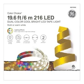 Generic GE Color Choice 216-Light 19.6-ft Color Changing Rope LED Christmas Tape Lights (8 Light Functions)