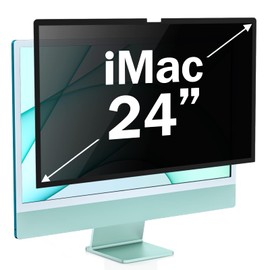 ZOEGAA Removable 24 inch iMac Privacy Screen Filter (2021-2024, M1, M3, M4 Chip), Computer Monitor Privacy Screen for iMac 24 inch and Anti-Spy Anti Blue Light Glare Filter