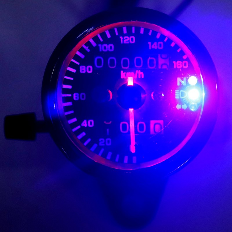 Motorcycle Instrument Digital Display Tachometer Speedometer Odometer Black