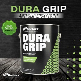 Dura Grip Anti-Slip Paint for Concrete, Wood, Tile and Metal – Non-Skid Coating for Floor, Decking and Ramps – Gallon (Black)