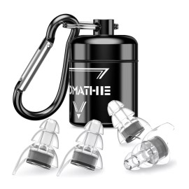 ZDMATHE Earplugs Reusable Musicians Ear Plugs, 24dB Filter 2 Pairs