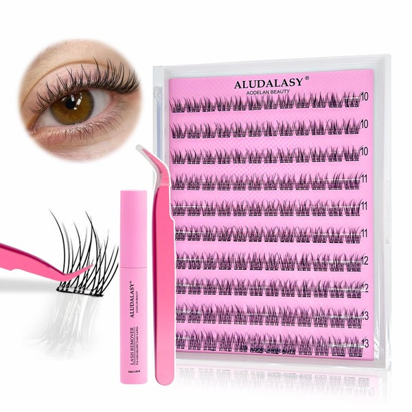 Self-Adhesive Eyelashes Kit 120PCS Reusable No-Glue Lashes Natural 10-13mm C