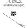 11FT Self Retracting Lifeline, BUCAMAO Steel Cable Retractable Lanyard