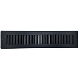 Sierra Grates 4"H x 10"W [Duct Opening] Toe Kick Vent Cover | 2x10 Cabinet Toe Kick Space Register Grille | Outer Dimensions: 6" X 12" | Textured Black