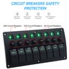 Geloo 8 Gang Marine Rocker Switch Panel, Boat Switch Panel