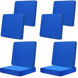 Tingjoo 8Pcs Patio Cushion Covers Stretch Outdoor Couch Cushion Covers Slipcovers Sets Replacement Furniture Sofa Chair Seat Couch Washable(Royal Blue)