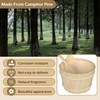 BNEHS Sauna Bucket and Ladle, Sauna Accessories Made of Hand-Made