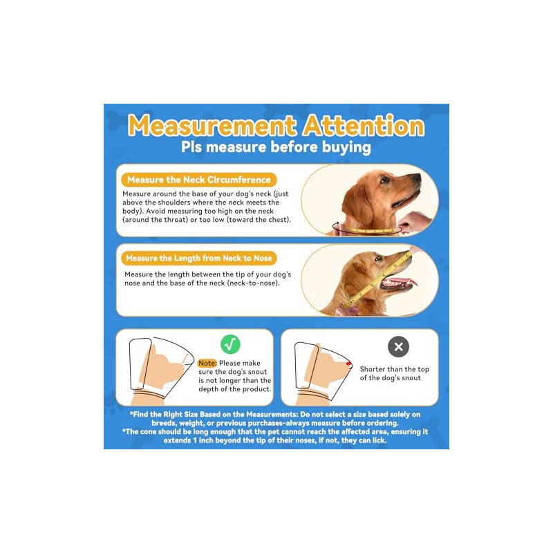 Upgraded Dog Cone Collar for Large Medium Dogs, Soft Dog