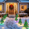 35 inch Solar Christmas Trees Garden Stake Lights Outside with