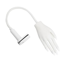 Hsthe Sea Practice Hand for Acrylic Nails: Nail Practice Hand - Nail Hand Practice Model -Flexible Fake Hand - Adjustable Nail Training Hand Nail Kit for DIY Nail Art with 100PCS False Nails(White)