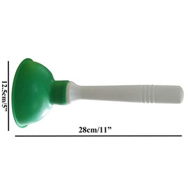 Coralpearl Drain Plunger, Small Hand Force Plumber Helper, Little 4 inch Cup Clog Remover, Tiny Rubber Unclogger in 9" Short Handle for Kitchen Sink, Bathroom Toilet, Shower Bath Tub (Blue + Green)