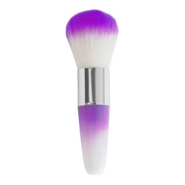 Dust Brush Purple/White for Removing File Dust for Nail Studio and Nail Table [1 x 1 Piece], Purple, white