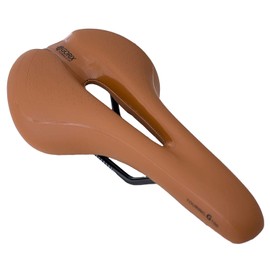 GORIX Bike Saddle Seat Comfortable Cushion with Rail Mountain Road Bicycle for Men and Women (GX-C19) (Light Brown)