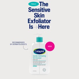 Cetaphil Gentle Exfoliating SA Cleanser, Foaming Gel Cleanser for All Skin Types, 8 Oz Pump Bottle, Salicylic Acid, Mandelic Acid & Gluconolactone, Gently Exfoliates, Dermatologist Recommended Brand