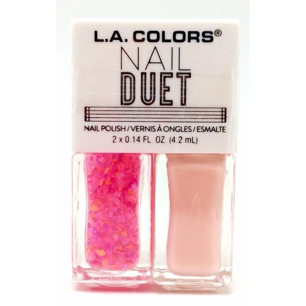 LA Colors Nail Duet Nail Polish, Sugar & Spice