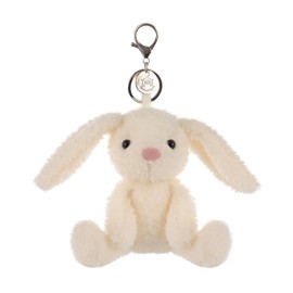 Apricot Lamb Cream Velvet Bunny Cute Keychain, Soft Stuffed Plush Keychain Toys for Kids’ Backpack, Purse