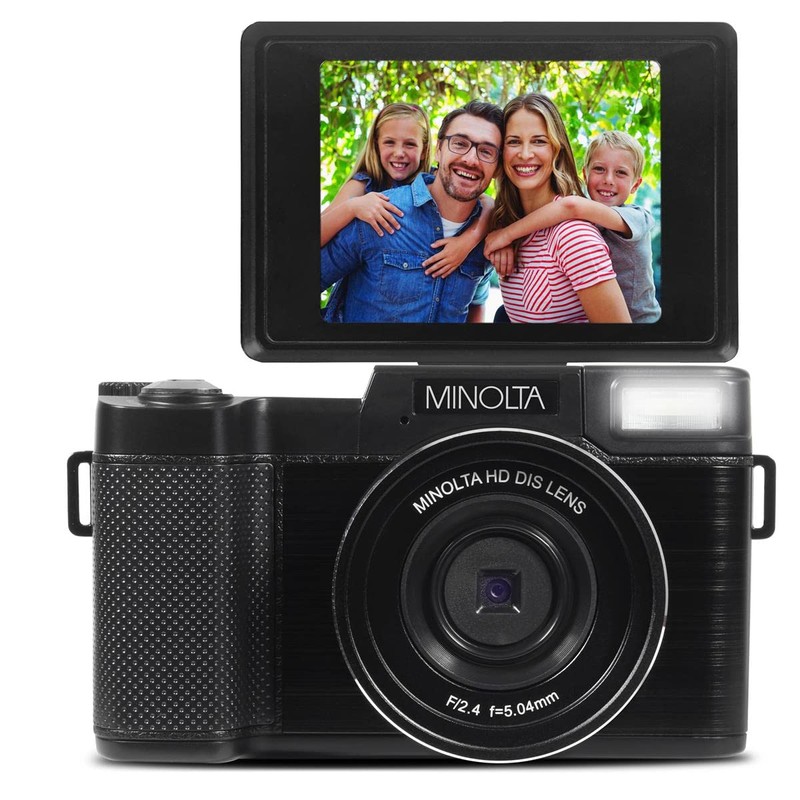 Minolta 30MP Digital Camera – 2.7K Ultra HD Video, 3-inch