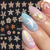 2Pcs Summer Nail Art Stickers 5D Embossed Self-Adhesive Nail Decals