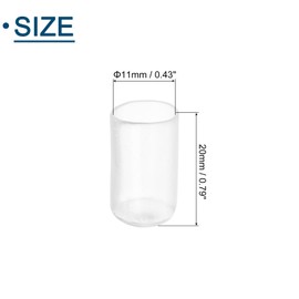 sourcing map 50Pcs Rubber End Caps, 11mm/0.43" ID Rubber End Caps, PVC Caps Rubber Screw for Bolts Screw Caps Thread Protectors Tube Screw Bolt, Transparent