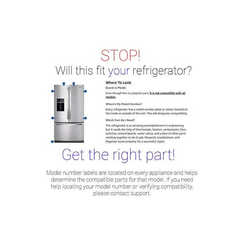 Supplying Demand 67003753 12002299 Refrigerator Single Inlet Water Valve Replacement