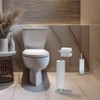 Gatco 1443C Modern Square Base Toilet Paper Holder Stand with