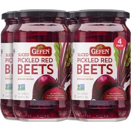 Gefen Sliced Pickled Beets, 16oz (4 Pack) | Sweet & Tangy, Great Salad Topper, Non GMO, Certified Kosher (Including Passover)