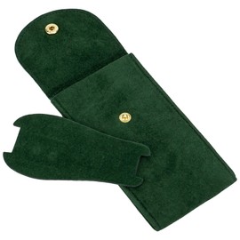 DODAMOUR Watch Travel Pouch Set, Soft Suede Watch Storage Bag with Snap Closure, Portable Wristwatch Organizer for Men and Women, Compact Watch Case for Travel (2 Pcs, Dark Green)