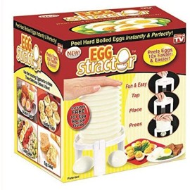 As Seen On TV Eggstractor Egg Peeler, White - As Seen on TV