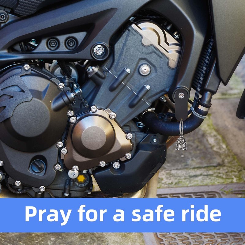 Penitue Motorcycle Guardian Bell, Good Luck Riding Bell with Hanger