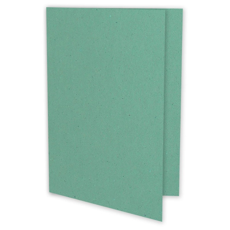 25 x Eucalyptus Green Vintage Kraft Paper Folding Cards Set