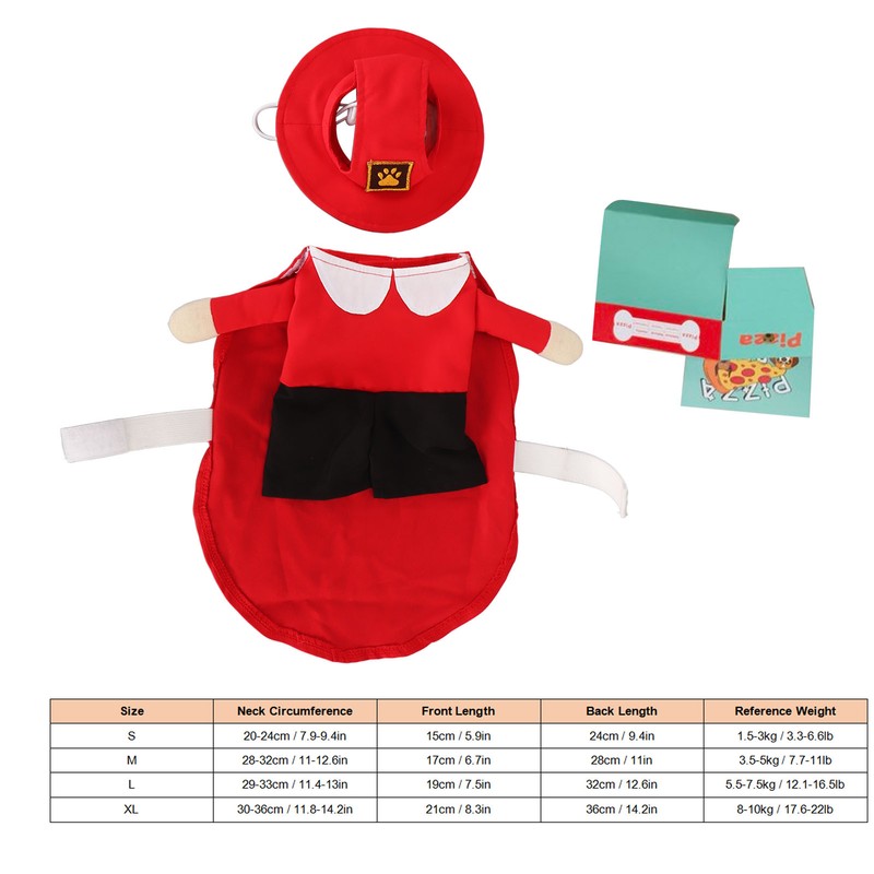 Pizza Delivery Dog Outfit Beautiful Comfortable Breathable Funny Pet Costume