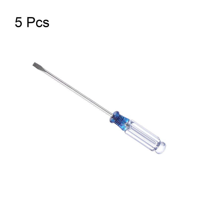 sourcing map Mini Slotted Screwdriver, 3.0mm Flat Head 127mm Length