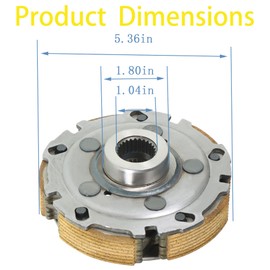 WFLNHB Gasket and Wet Clutch Pad Shoe Replacement for Yamaha Rhino 660 Grizzly 660 YFM660 2004-2007 5KM-16620-00-00