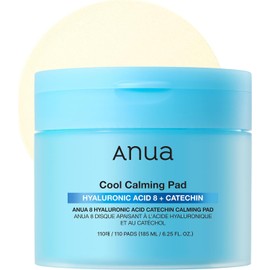 Anua 8 Hyaluronic Acid Catechin Calming Pad, Pore Care & Cooling Effect with Korean Toner pad, Quick & Easy Hydrating Daily Face Mask, Makeup Prep Routine, Korean Skin Care (110 Pads)