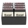 ExcelMark Mini Office Message Rubber Stamp Set - Red Ink