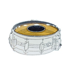Miniblings Drum Snare Drum Brooch Percussion Musician Music Pin - Handmade Fashion Jewellery I Lapel Pin Button Pins, 20mm, Metal
