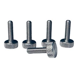Precisiongeek M3 x 15mm Stainless Steel Knurled Head Knurled Head 10mm Diameter - Set of 5