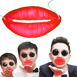 KOREWA Lips Mask, Cosplay, Fun Goods, One Size Fits Most, Unisex, For Parties, Events, Costumes, Fun Item, For Elderly and Young People, Halloween