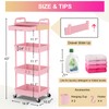 Goovilla 4 Tier Rolling Utility Cart Organizer with Removable Drawer,